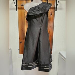 Elegant Black Satin Dress